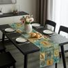 Summer Sea Turtle Crab Starfish Linen Table Runner Party Decor Reusable Kitchen Dining Table Runner Wedding Decorations