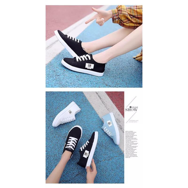 Canvas Shoes, Women's Thick Soled Shoes, Korean Version, Summer Thin, Versatile Single Shoes, Women's Student Board Shoes