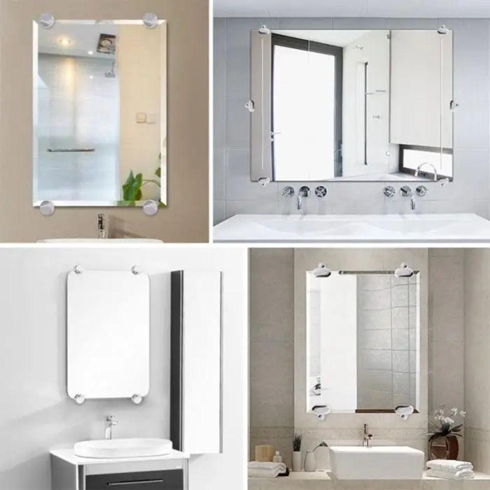 4pcs Holder Glass Mirror Hinger Brackets Glass Shelf Support Durable Glass Clip  Advertising Plate