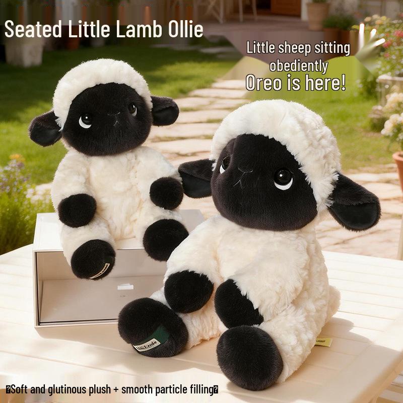 Adorable Black Sheep Plush Toy: Cute Cushion & Creative Doll for Children's Birthdays