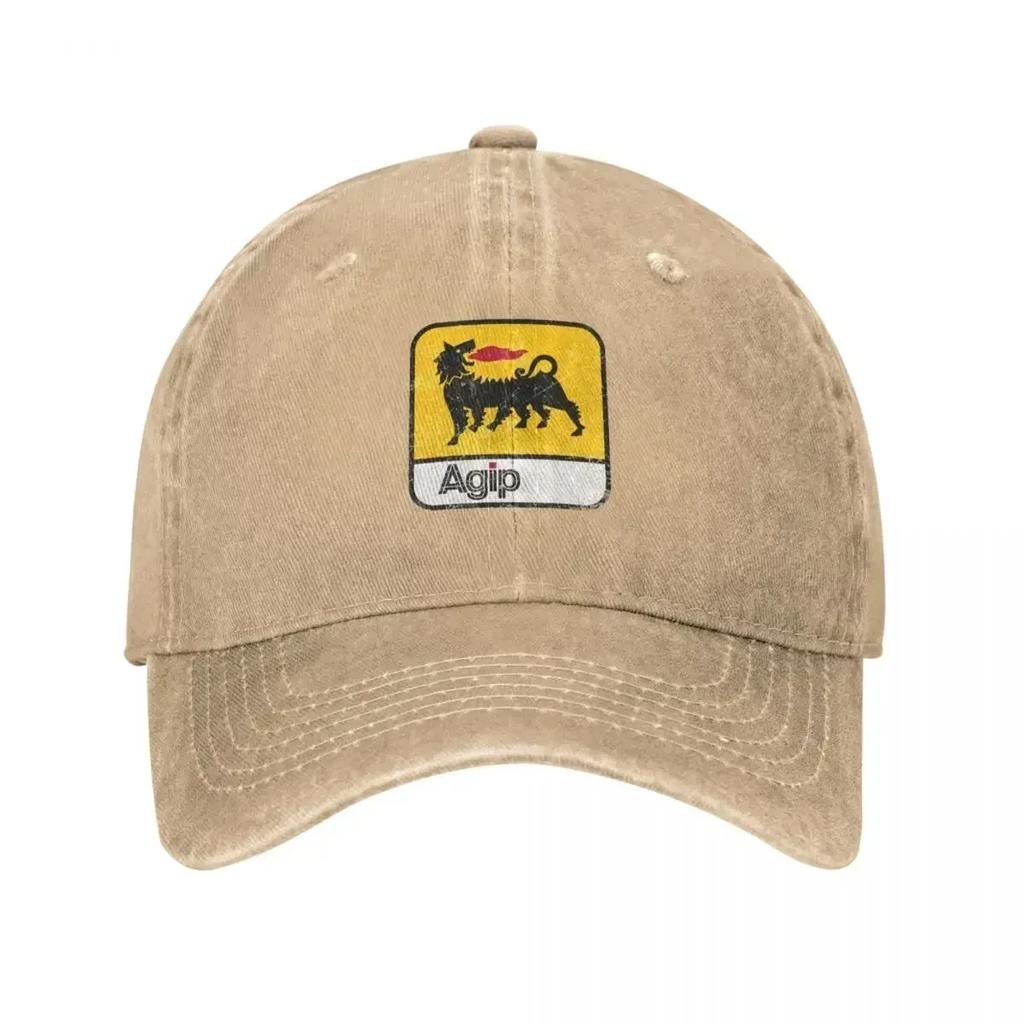 AGIP Oil Company Vintage Italy Baseball Cap Luxury Man Cap Sunscreen Fun Hats Golf Cap Womens Mens
