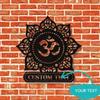 Unique Customizable Modern Metal Wall Art for Yoga Studios Meditation Spaces Indoor Decor Gifts
