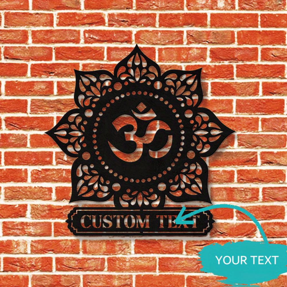 Unique Customizable Modern Metal Wall Art for Yoga Studios Meditation Spaces Indoor Decor Gifts