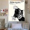 Popular Anime Printed Black  White Tapestry Gojo Satoru Hippie Ins Style Wall Hanging Bedroom Aesthetic Background Cloth