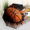 1 pièce Parapluie Pliant Automatique avec Design Art Splash Basketball, Conception Pliante à 3 Plis Portable, Cadre en Fer, Extérieur, Cadeau Idéal pour les Fans, les Voyageurs, Quotidien U