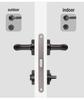 Zinc Alloy Split Handle Lock for Home, Hotel, and Bathroom Doors
