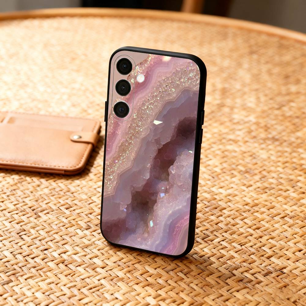 

Золотисто-розовый геометрический мраморный чехол для телефона Samsung A73, A21s, A22, A31, A32, A52, A53, A71, A80, мягкий черный корпус Samsung a42 5g