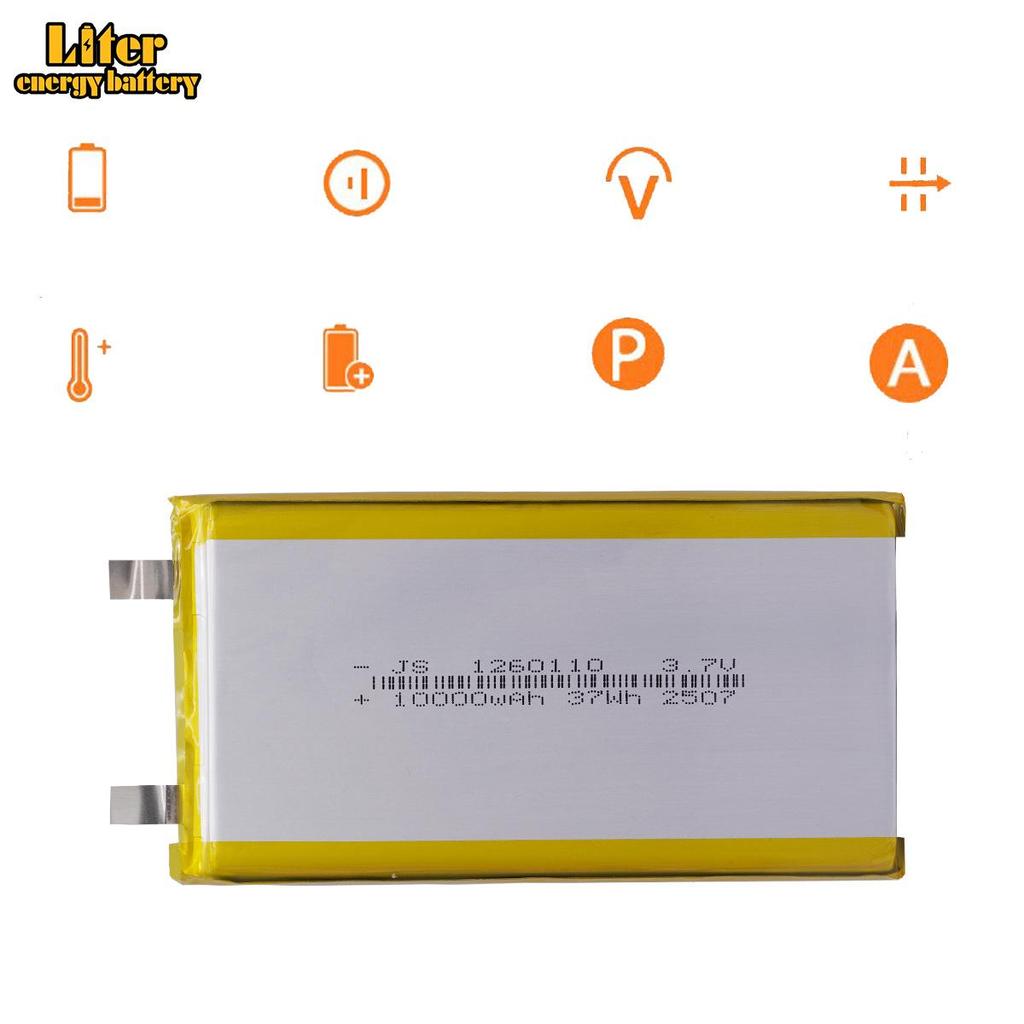 3.7V 10000mAh Polymer Lithium Battery (1260110)