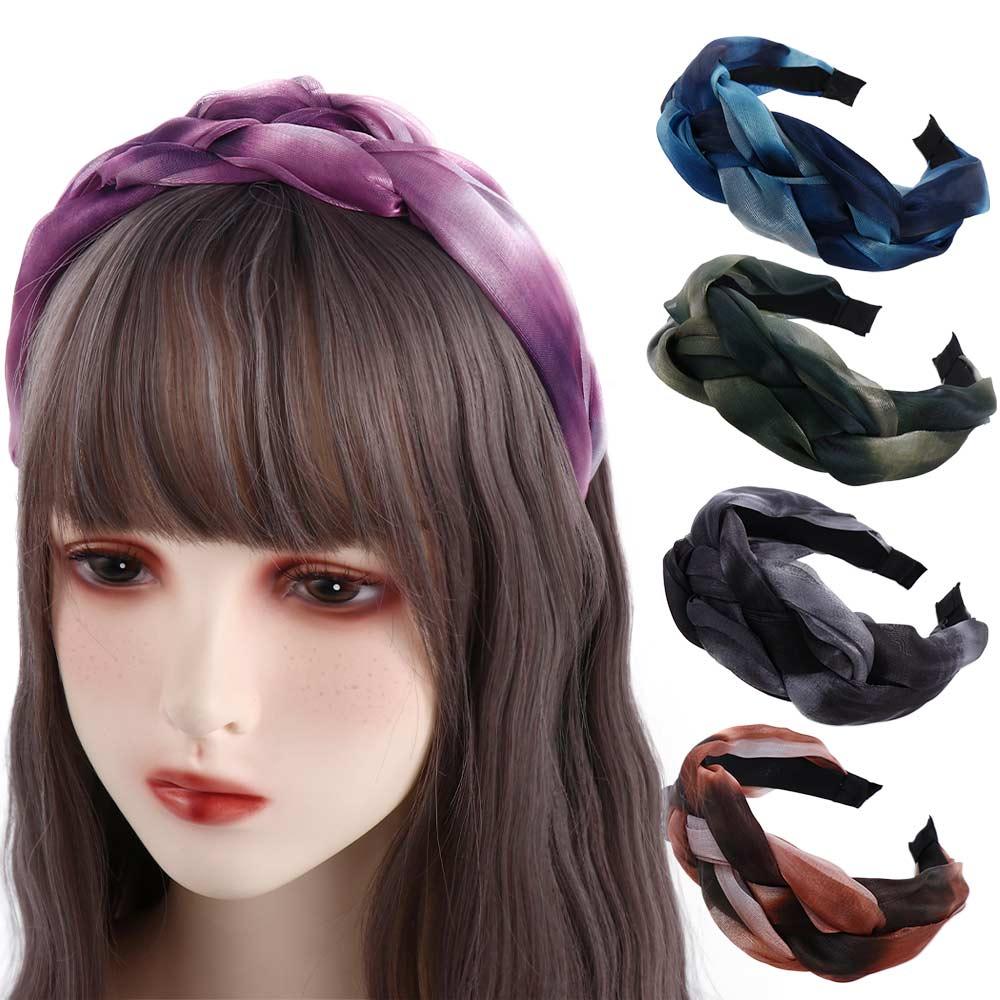 Wide Edge Girls Mesh Korean Style Headband Twisted Braid Hair Hoop Hair Accessories Women Headband