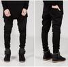 MAITA New Trend Men Casual Slim Jeans Pleated Stretch Street Long Straight Denim Pants Plus Size