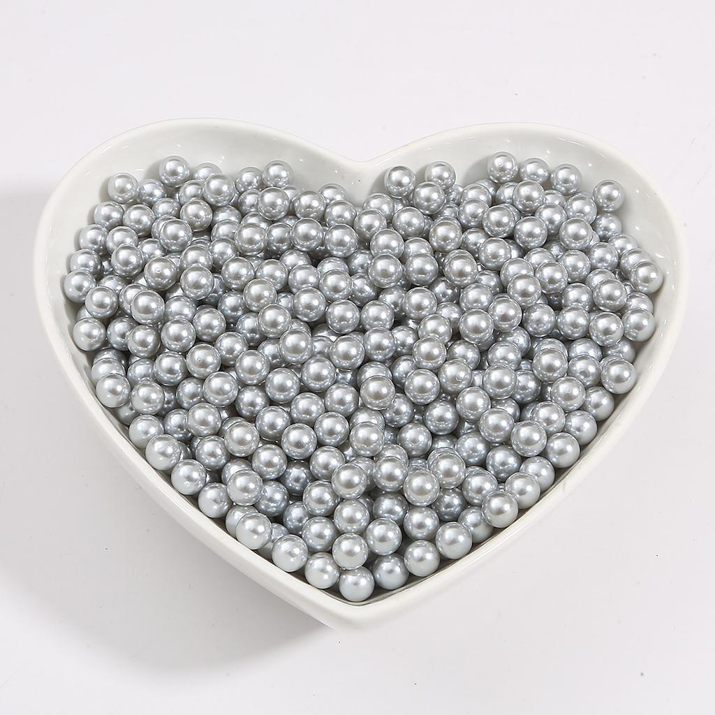 Beaded Abs Non-Porous Imitation Pearl Beads Colored Loose Beads Handmade Diy Hairpin Makeup Brush Storage Box Decoration