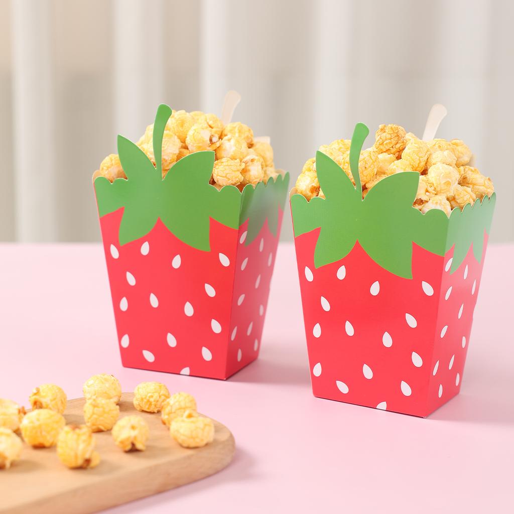 Erdbeer Happy Birthday Papierbanner Erdbeer-Thema Geburtstagsparty Dekoration Kinder Mädchen Happy Birthday Party Zubehör