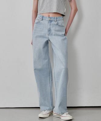 MALOUPE 9163 Signature Wide Denim Pants (Light Indigo)