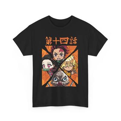 Demon Slayer Quartet of Slayers Pure Cotton Tshirt for Men and Women Anime Style Fashion Comfortable Short Sleeved Tshirt