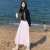 2024 Autumn Women's Korean Style Letter Print Lapel Pullover Hoodie - Loose Artistic Casual Jacket Top
