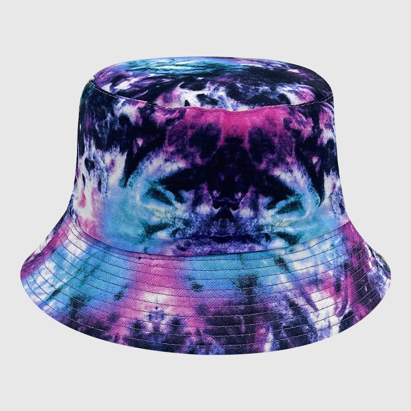

Summer Neutral Tie Dye Printed Fisherman Hat Outdoor Breathable Sunshade Hat 50