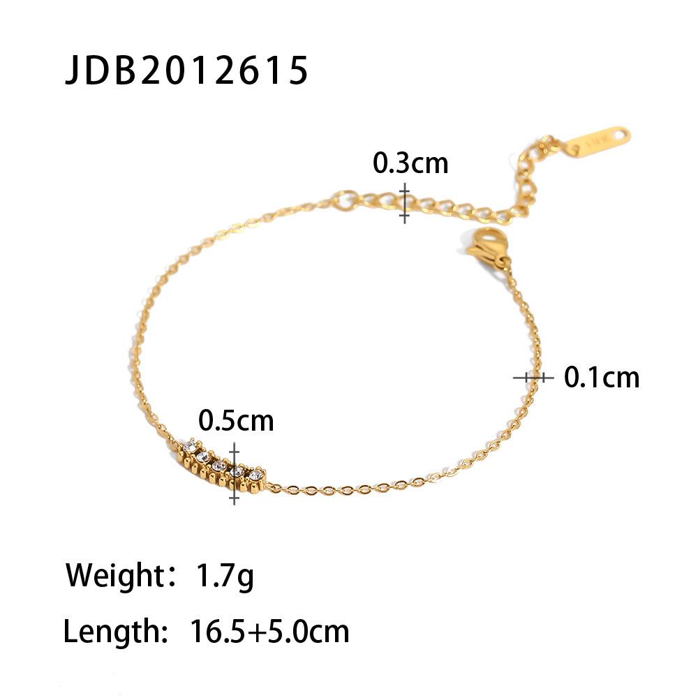 Elegant French Zircon Bracelet Minimalist Titanium Steel Jewelry Accessory