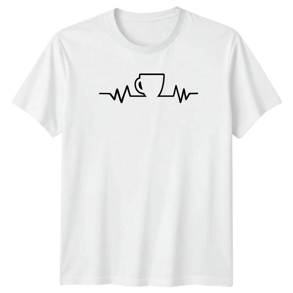 Coffee Is My Heartbeat And TShirt Caffeine Coffee Birthday Gift For Him And Her S