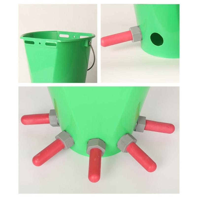 8L Large Capacity Cattle Feeding Bucket Heavy Type Plastic Cattle Milk Bucket for Easy Carrying And Cleaning