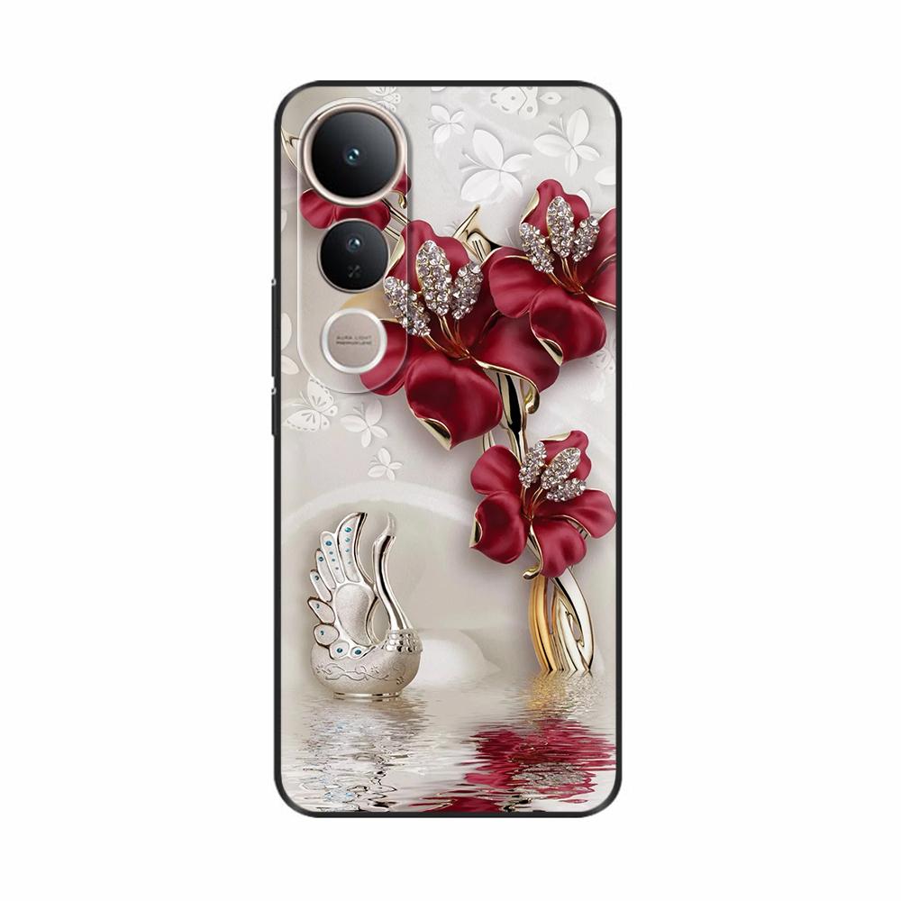 For Vivo V50 Lite Case Cute Cartoon Painted Phone Case For Vivo V50 Lite 4G 5G Protection Shockproof Shell Back Cover Protection