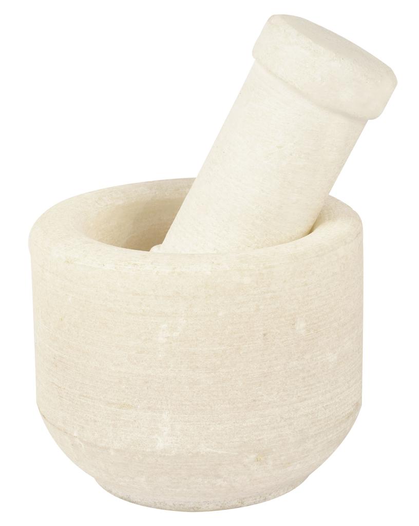 Buy IBA Indianbeautifulart Marble Stone Mortar and Pestle Set White