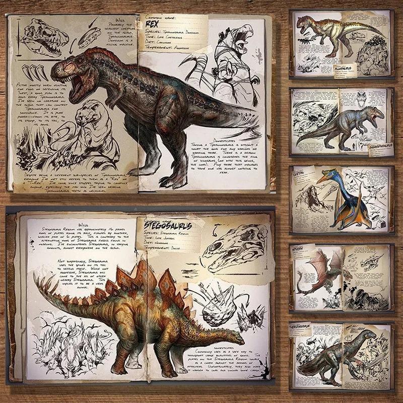 Modułowy Płócienny Ark Survival Evolved Obrazy Malarstwo Gra Survivalowa Wystrój Domu Druk Plakat Dinozaura Salon Nowoczesna Sztuka Ścienna