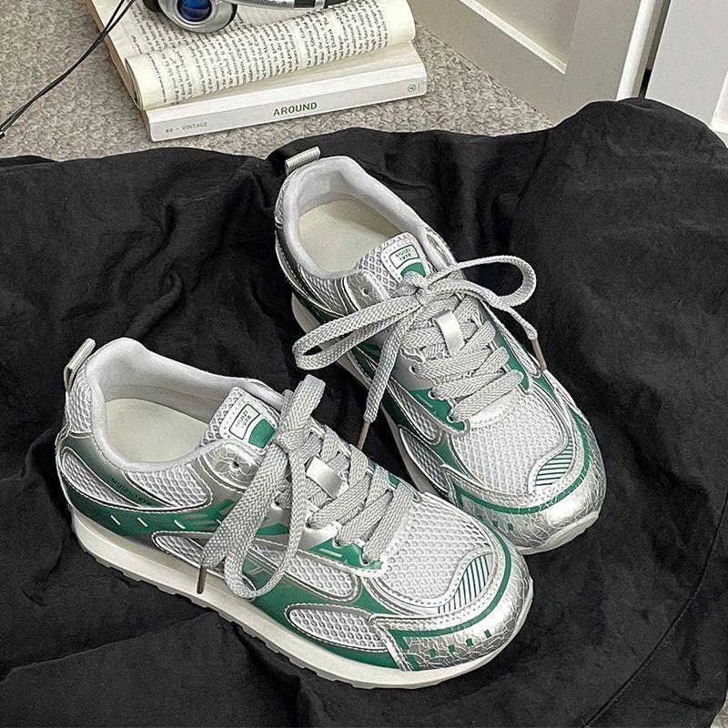 Height-increasing Mesh Breathable Forrest Gump Shoes 22 Summer New Retro German Training Sports Leisure Lightweight Dad Shoes