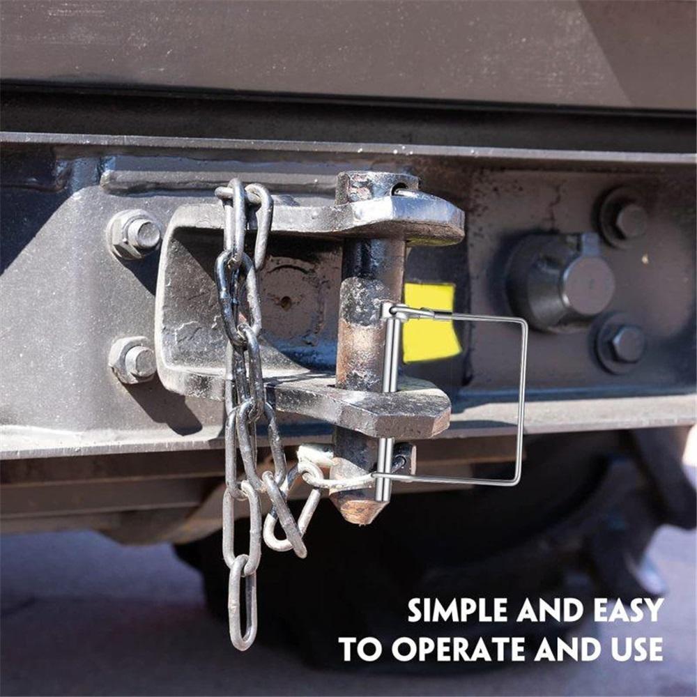 3-Pack 1/4" X 2-3/4" Square PTO Locking Pins – Carbon Steel, Zinc-Plated – For Agriculture, Lawn Equipment, Trailers – Safety Locking Pins