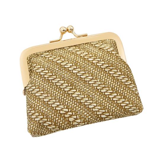 Mini Bærbar Myntpung Faux Skinn Kyss Lås Vekslepose Flerbruks Nøkler