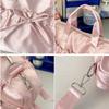 Portable Satin Bow Hand Bag Korean Style Fashion Laptop Bag Cool INS Shoulder Bag  Girls