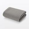 MUJI Indian Cotton Tablecloth Gingham Check X Charcoal Gray 300 X 150cm 76199779 Yarn-Dyed / Off-White / Approx.