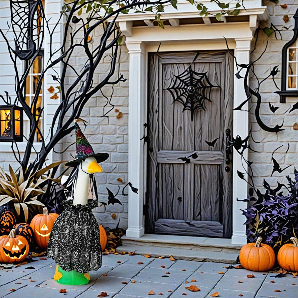 Halloween Porch Outfit Witch Clothes For High Cement Or Plastic Costume For Yard Outdoor Garden Patio Dress Up Concrete Statue Holiday Decor