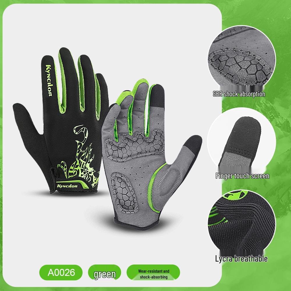 Four Seasons Windproof Shock-Absorbing Non-Slip Cycling Fitness Gloves Large