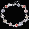 SAY 925 Sterling Silber Armbänder Bunter Zirkon Für Damen Exquisiter Schmuck Zubehör für Studentinnen Freundinnen Hochzeit Mode Geschenk