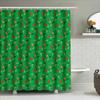Green Pattern Shower Curtain, Bathroom Decor, Waterproof Fabric, Flower Print, Home Accessories Custom Size Available