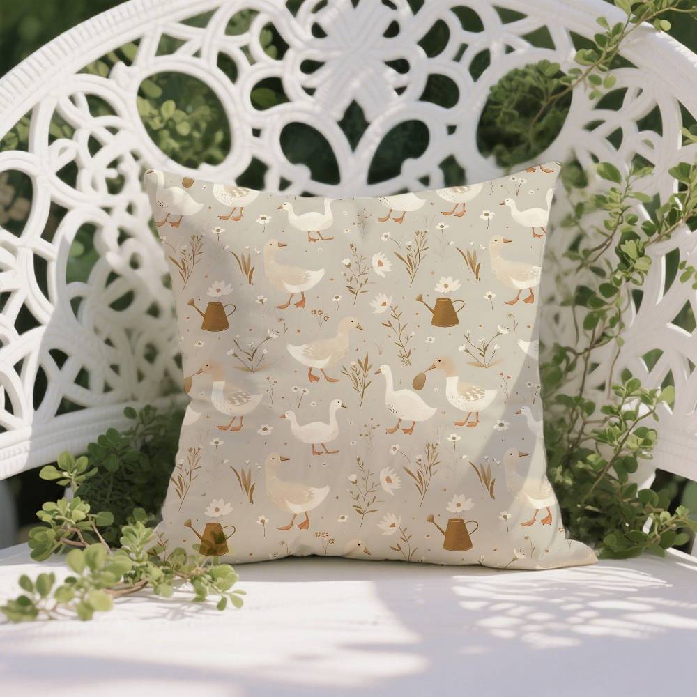 

Late Autumn Animal Print Pattern Pillow Case Anti-dustmite Pillowcase Invisible Zipper Silky Short Plush Sofa Cushion Cover 12x12Inch