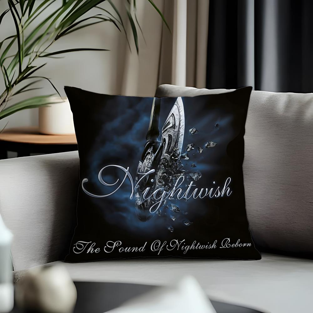 New Nnightwishiou Cushion Cover Antidustmite Pillowcase Invisible Zipper Silky Short Plush Sofa Cushion Cover
