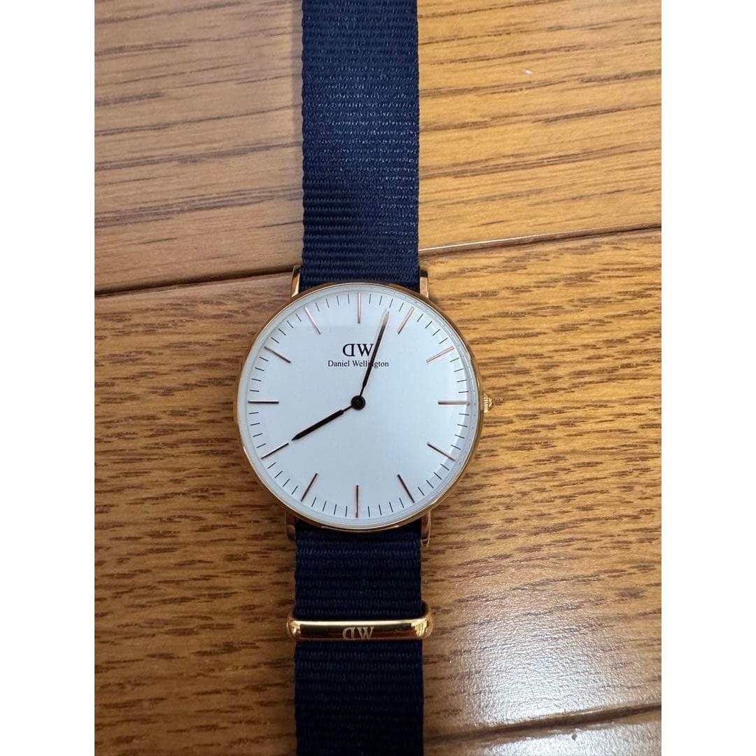 Used Daniel Wellington Navy NATO Belt Rose Gold No Box