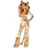 Halloween Costume Devil Tiger Lioness Animal Onesie Golden Fur Animal Costume