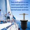 T-Handle Boat Drain Plug Twist -Turn Boat Accessories Plated Marine Rubber Plugs  Yachts