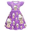 New Children'S Dress Cosplay Labubu Girls Flying Sleeve Skirt 3D Digital Printing