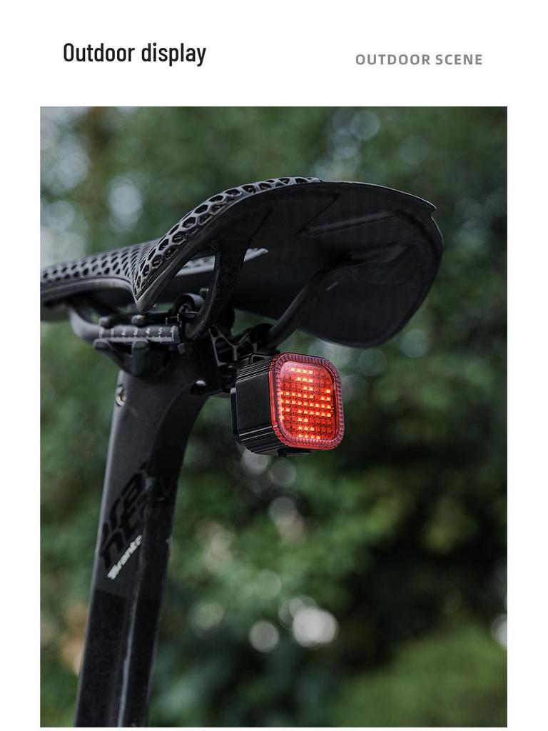 Bike Rear Tail Light for Night Riding – Safety Warning and Brake Light for Road & Mountain Biking