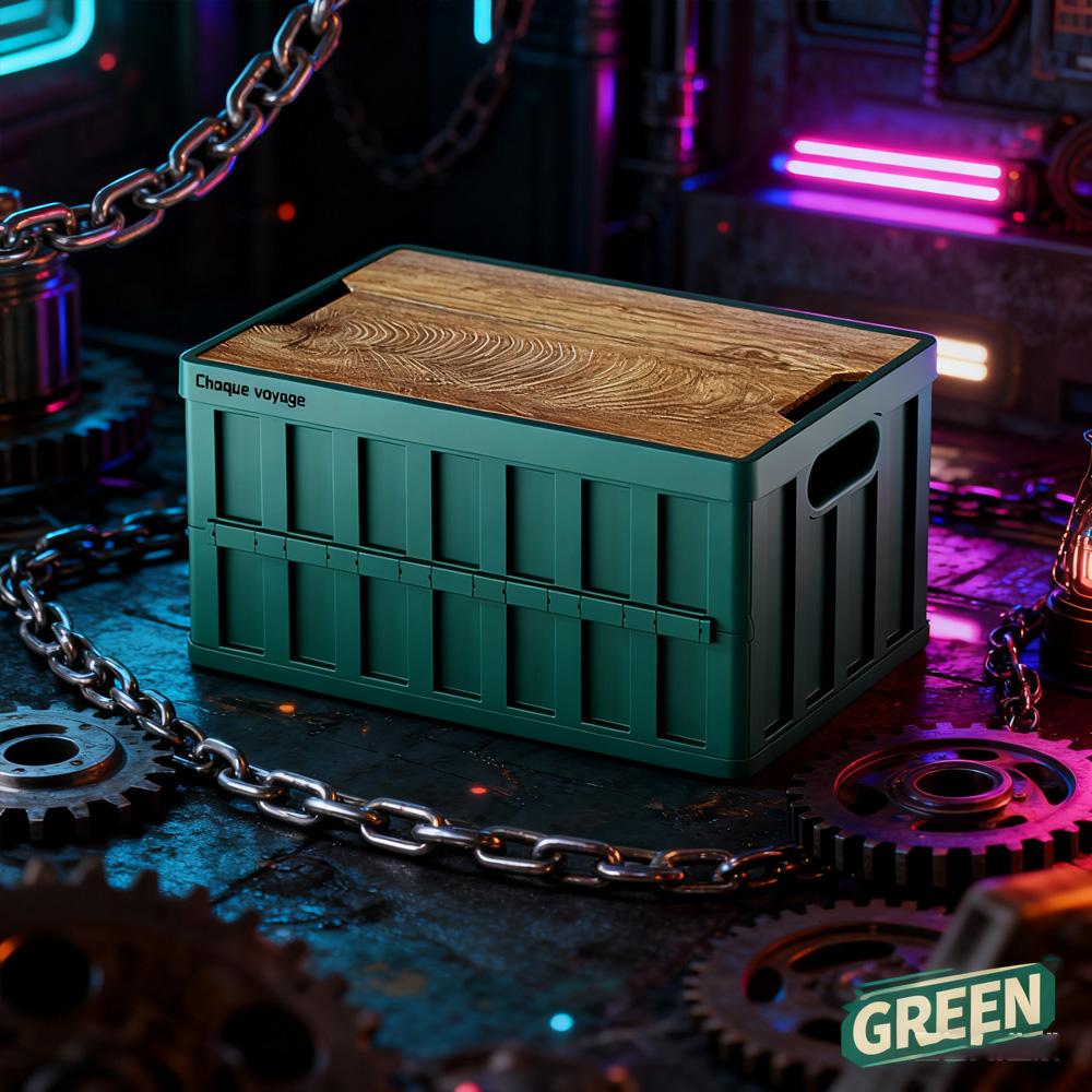 Space-Saving Collapsible Camping Storage Box, Sturdy Handles, Easy To Fold and Carry for Heavy Loads