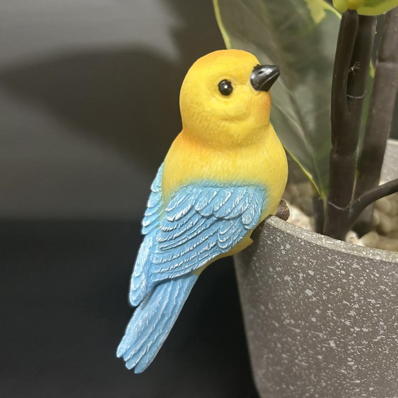 Garden Bird Statue Flower Pot Hugger Outdoor Decor For Tree, Resin Bird Figurine Plant Pot Decorations For Fence Balcony Patio
