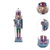 Wooden Christmas Nutcracker Ornament Freestanding Party Favors 15 inch Xmas Decor Xmas Nutcracker Figures for Christmas Table