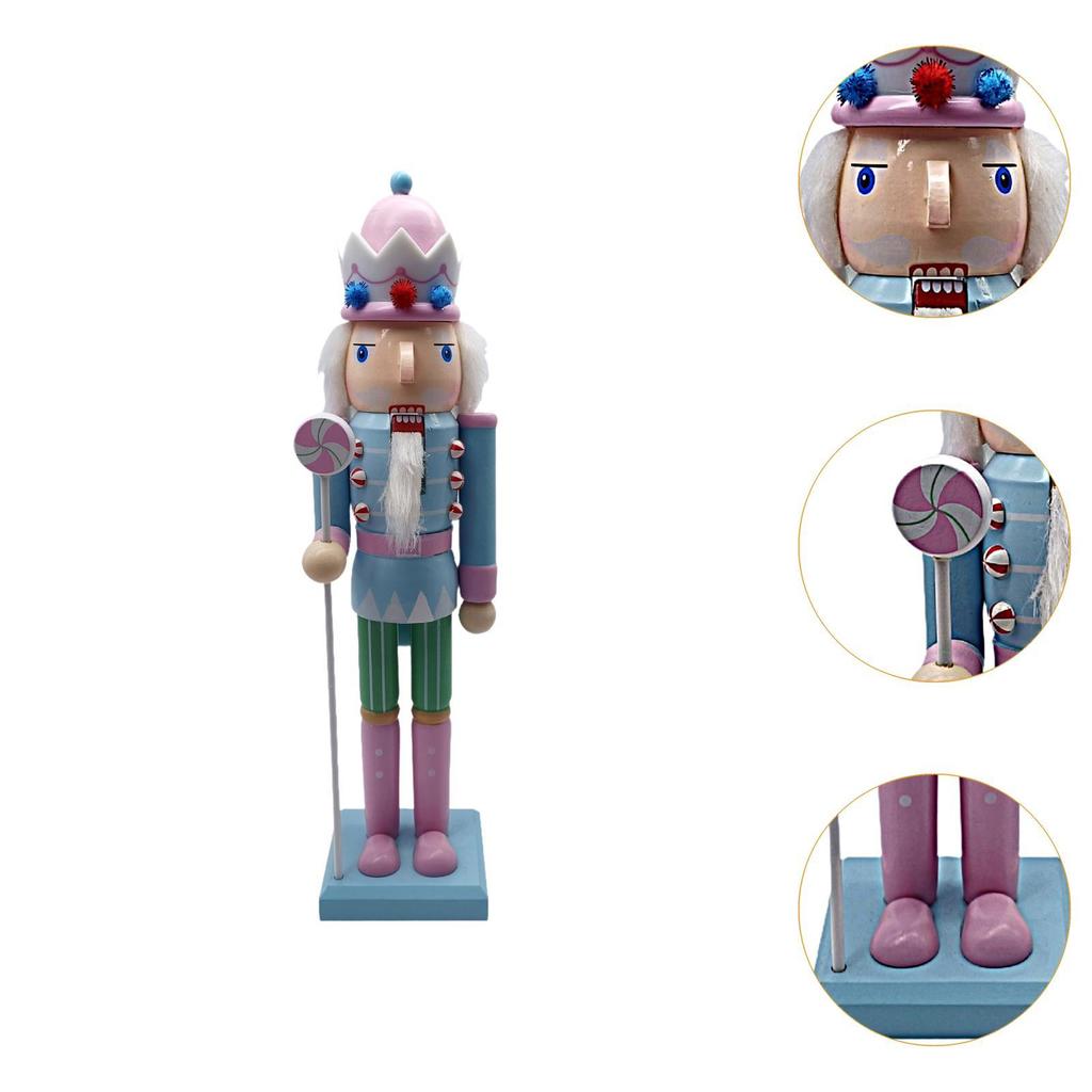Wooden Christmas Nutcracker Ornament Freestanding Party Favors 15 inch Xmas Decor Xmas Nutcracker Figures for Christmas Table