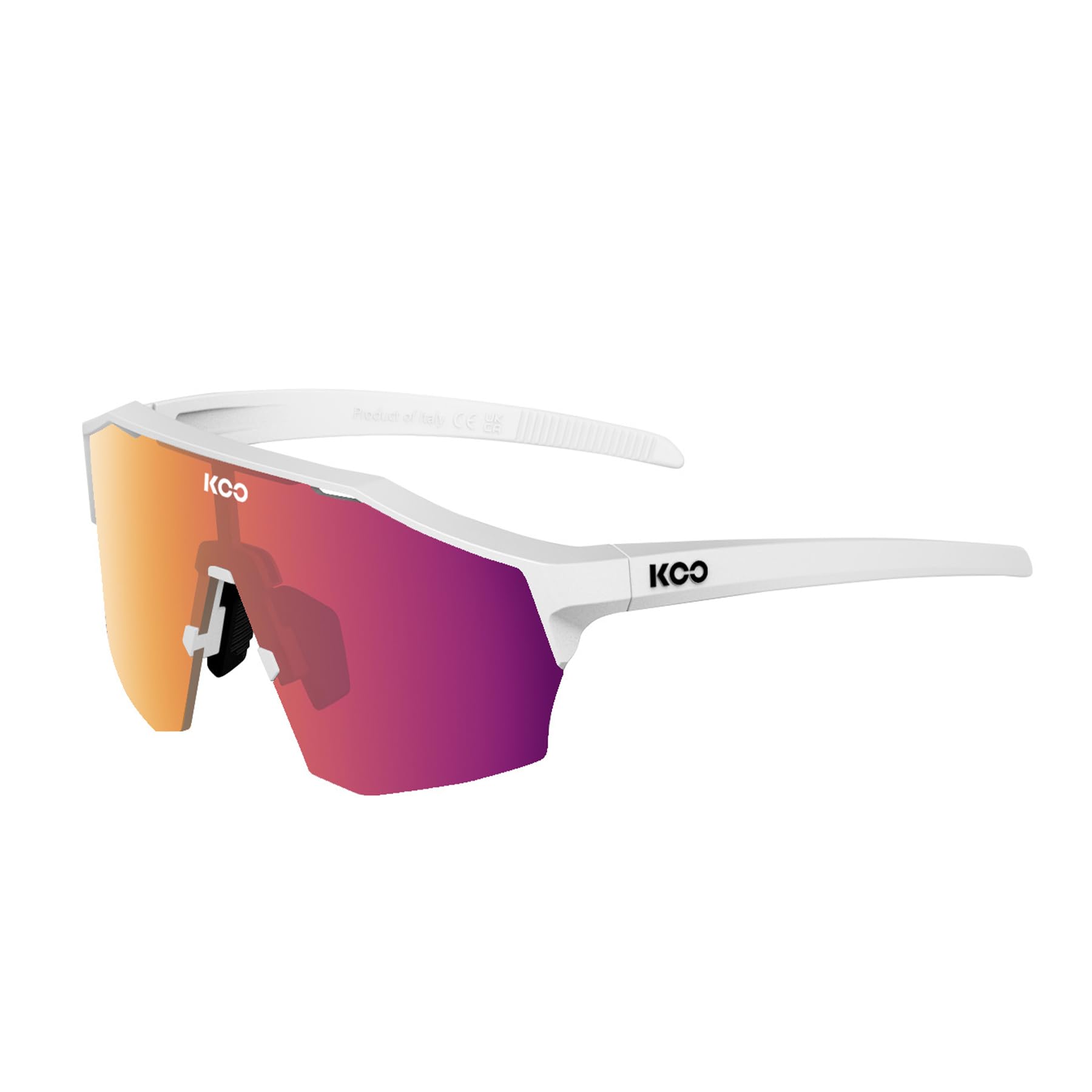 

KOO ALIBI White Fuchsia Pink Large Sunglasses, Matte/Photochromatic (Photochromic),
