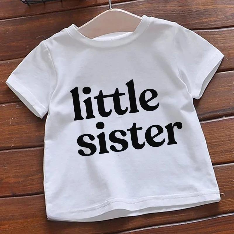 Big Brother Big Sister Kids Summer Girls & Boys Funny Tshirt Children Print T-shirt Fashion Casual Baby White Clothes