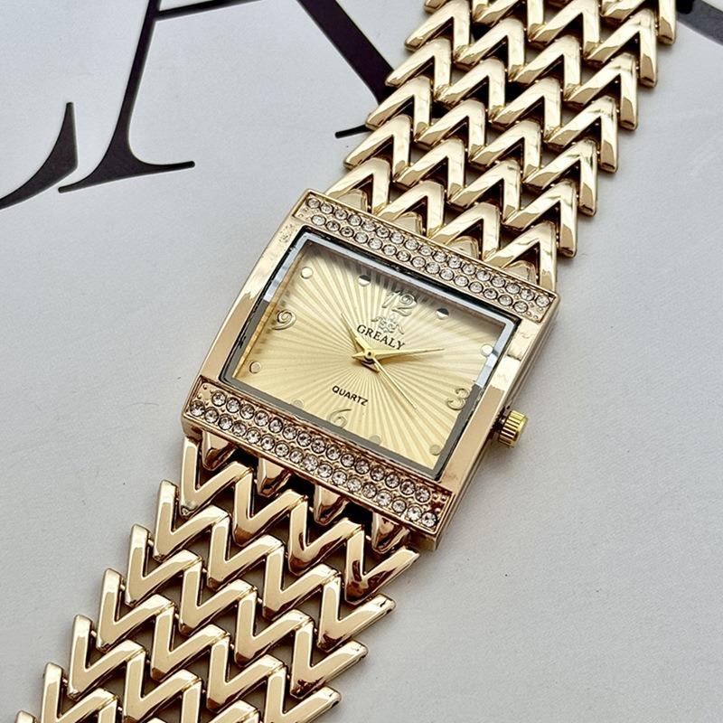 Orologio Quadrato da Donna Orologio al Quarzo alla Moda Orologio