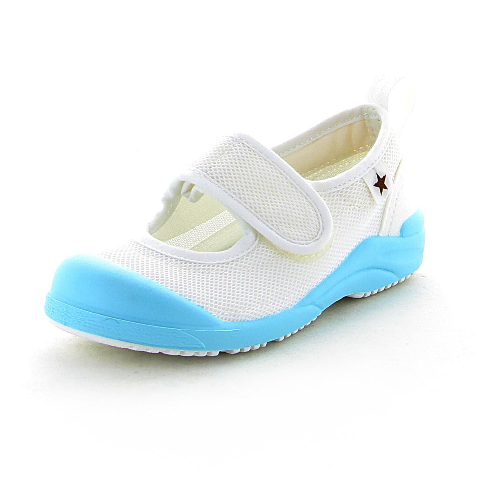 

Moonstar MS Little Star 02 Indoor Made in Magic Shock Sizes for Boys and 2E Shoes, Japan, Absorbing, 14cm-21cm, 0.5cm Adjustable, Girls, Sax, 21.0cm,